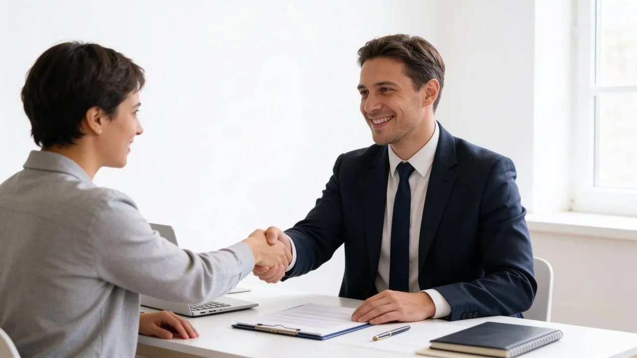 Small business owner reviewing loan approval data