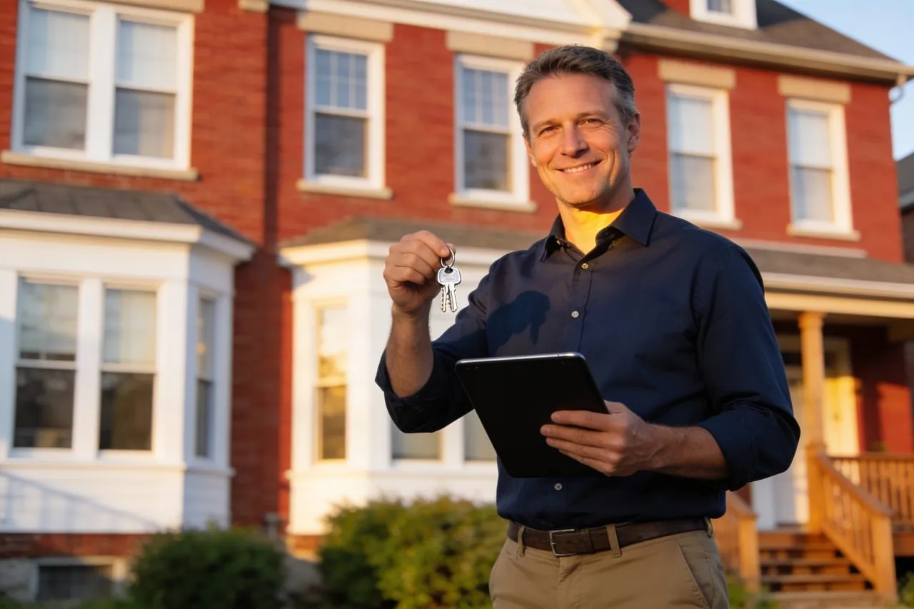 Small business owner reviewing financial statements