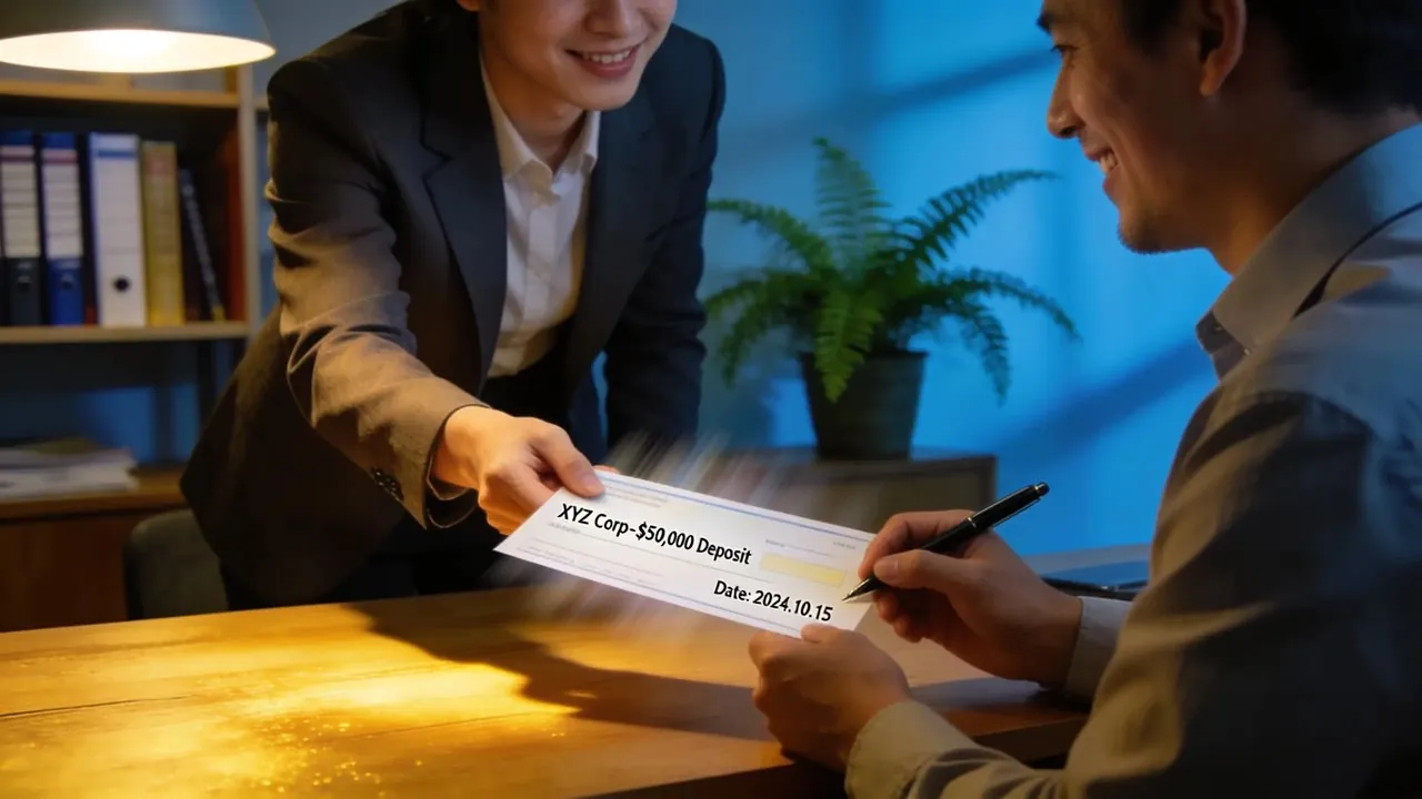 Business owner reviewing a purchase agreement and down payment terms at a desk - business funding to cover a down payment