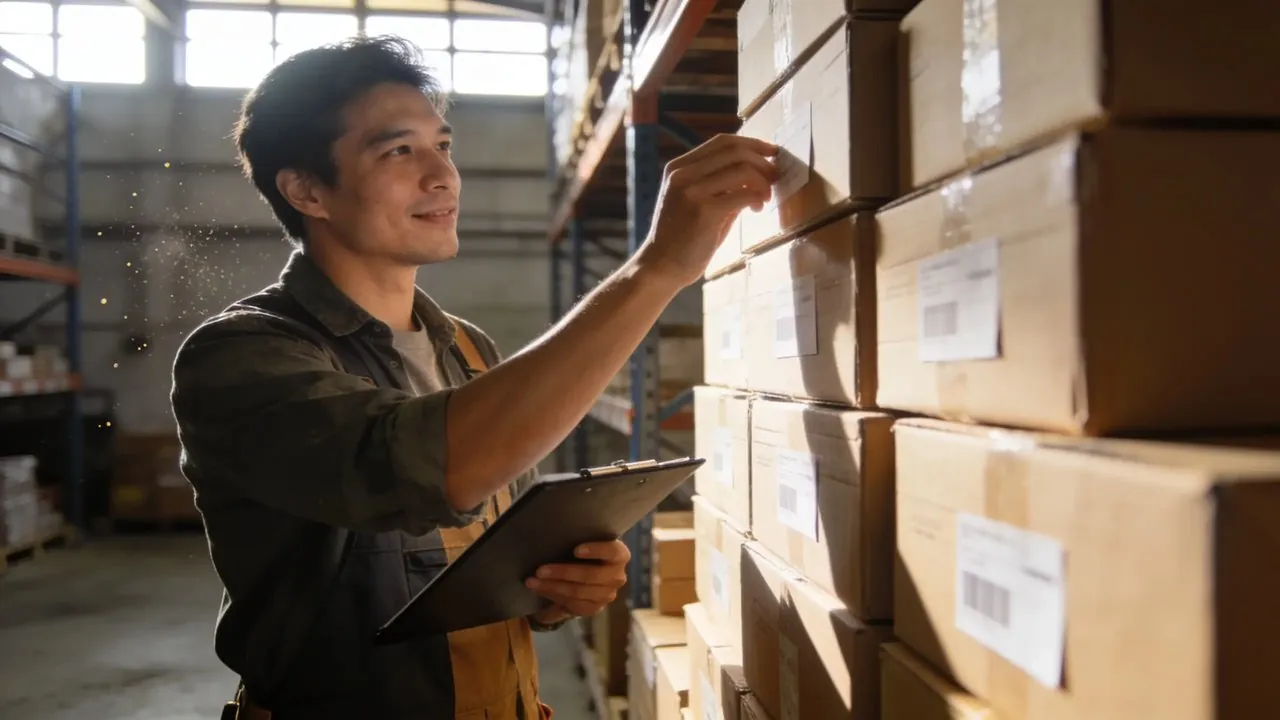 Warehouse team loading boxes onto pallets to fulfill a large wholesale order - business funding to fund a large order