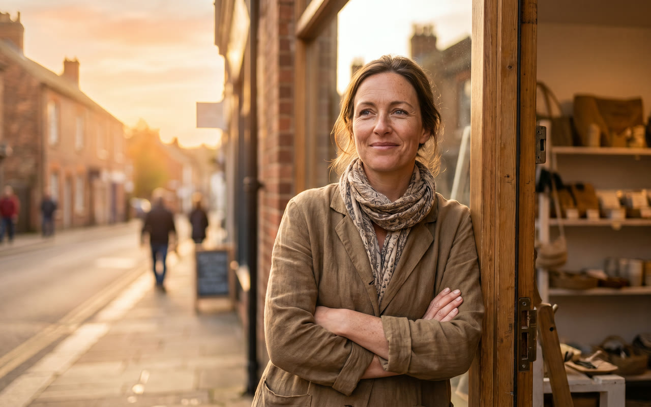 A small-business owner reviewing her funding options after a bank loan denial