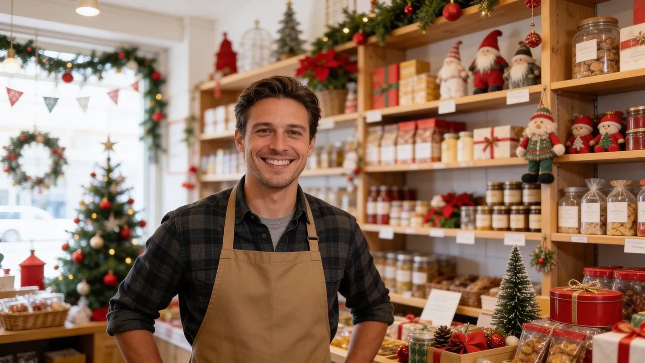 Seasonal small-business owner reviewing the year's numbers