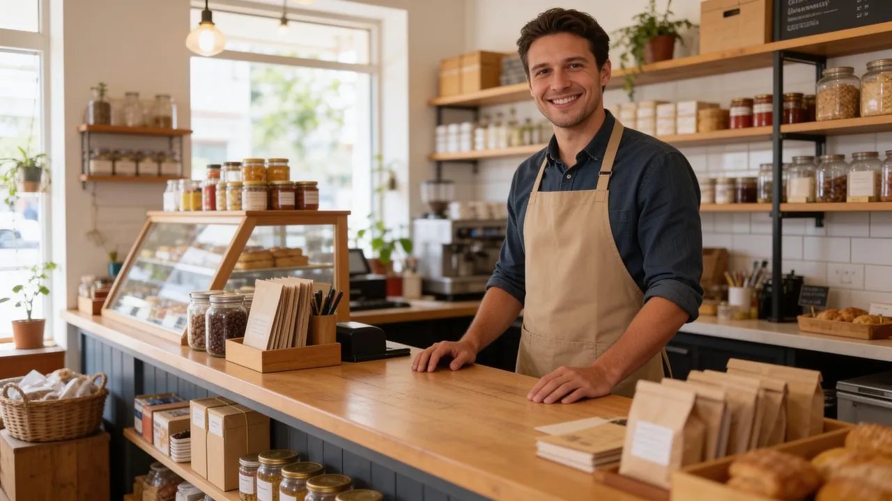 Small business owner preparing documents to qualify for funding