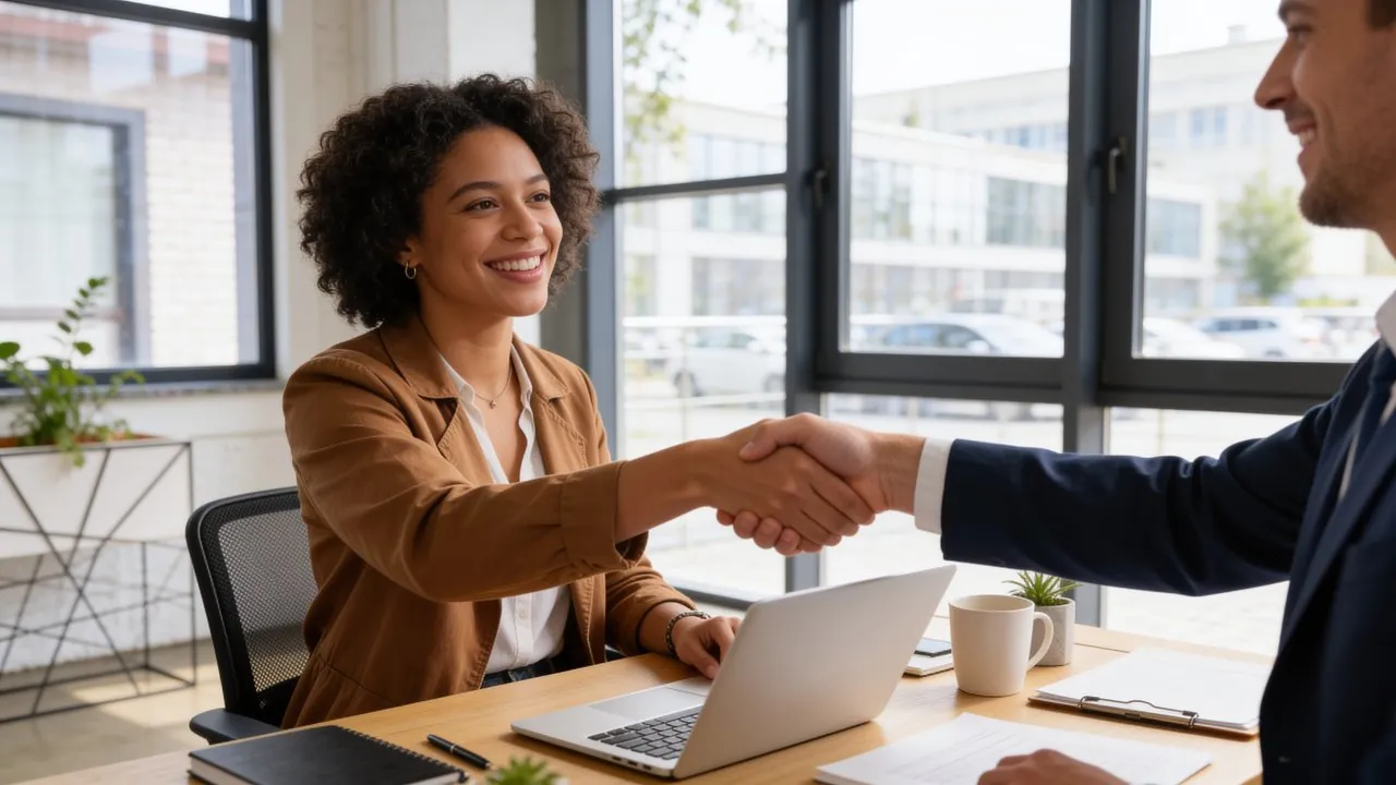 Business owner comparing two funding offers side by side on a laptop - switching business funding providers to a better funder.