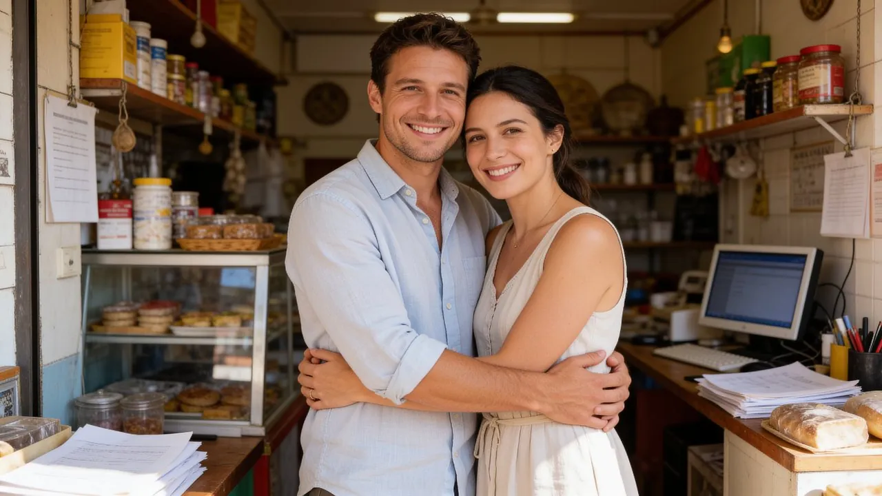 Married couple who co-own a small business