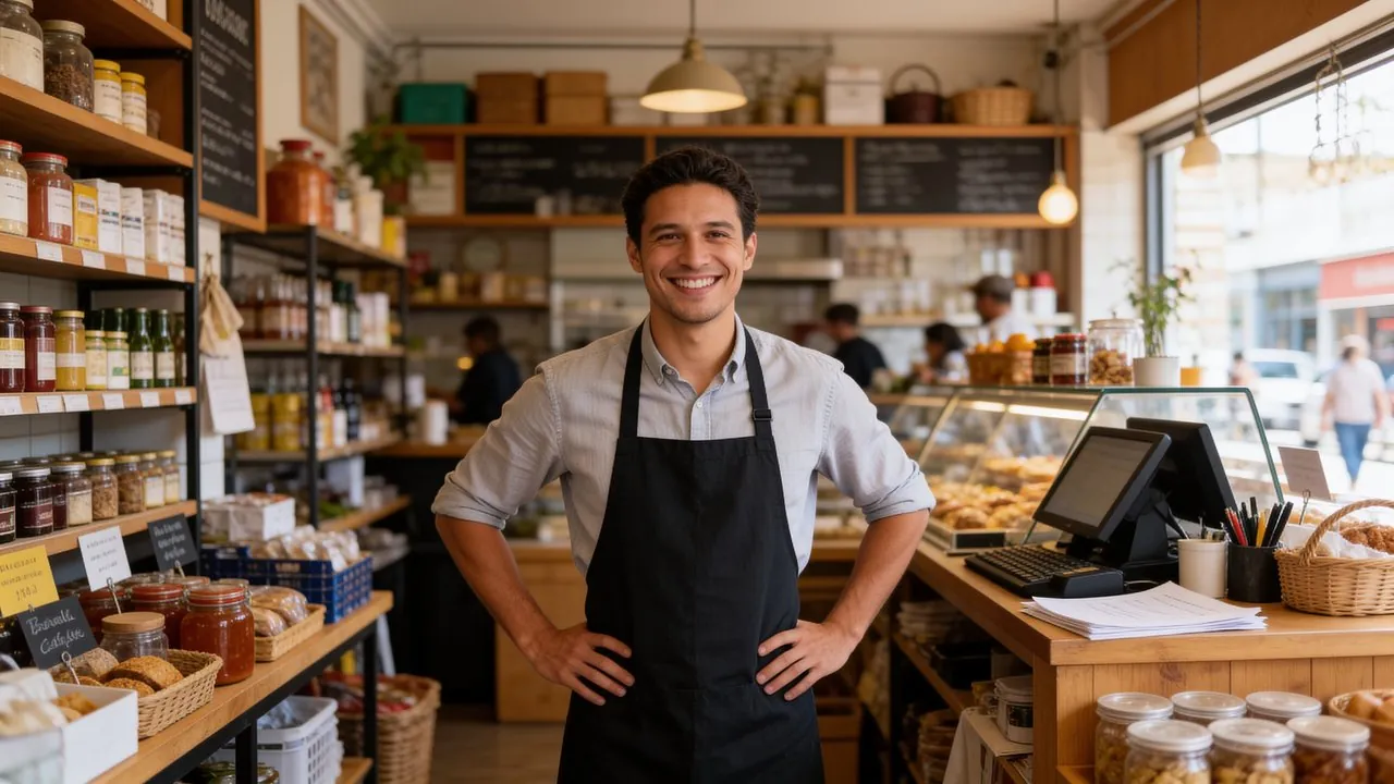 Owner reviewing monthly revenue