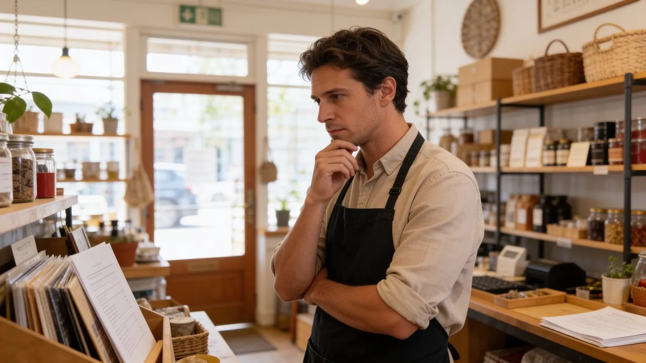 Small business owner waiting for bank loan approval