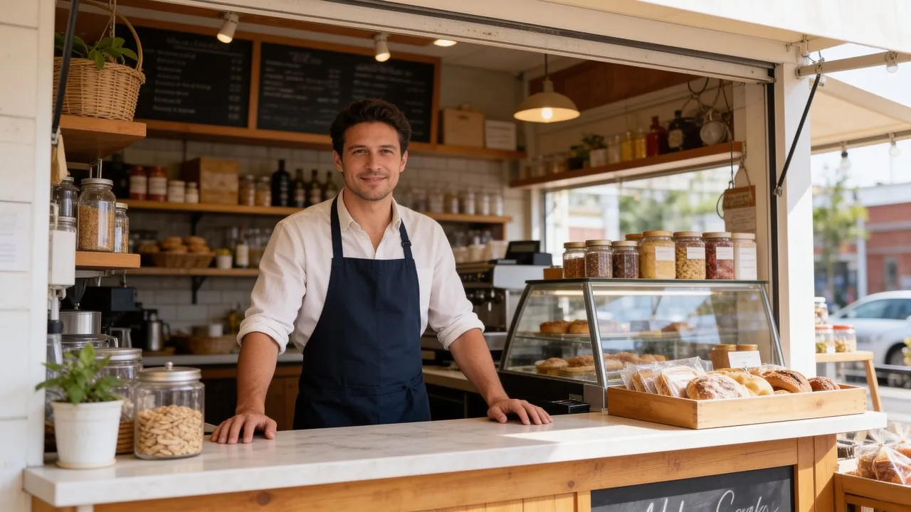 Sole proprietor working in their shop