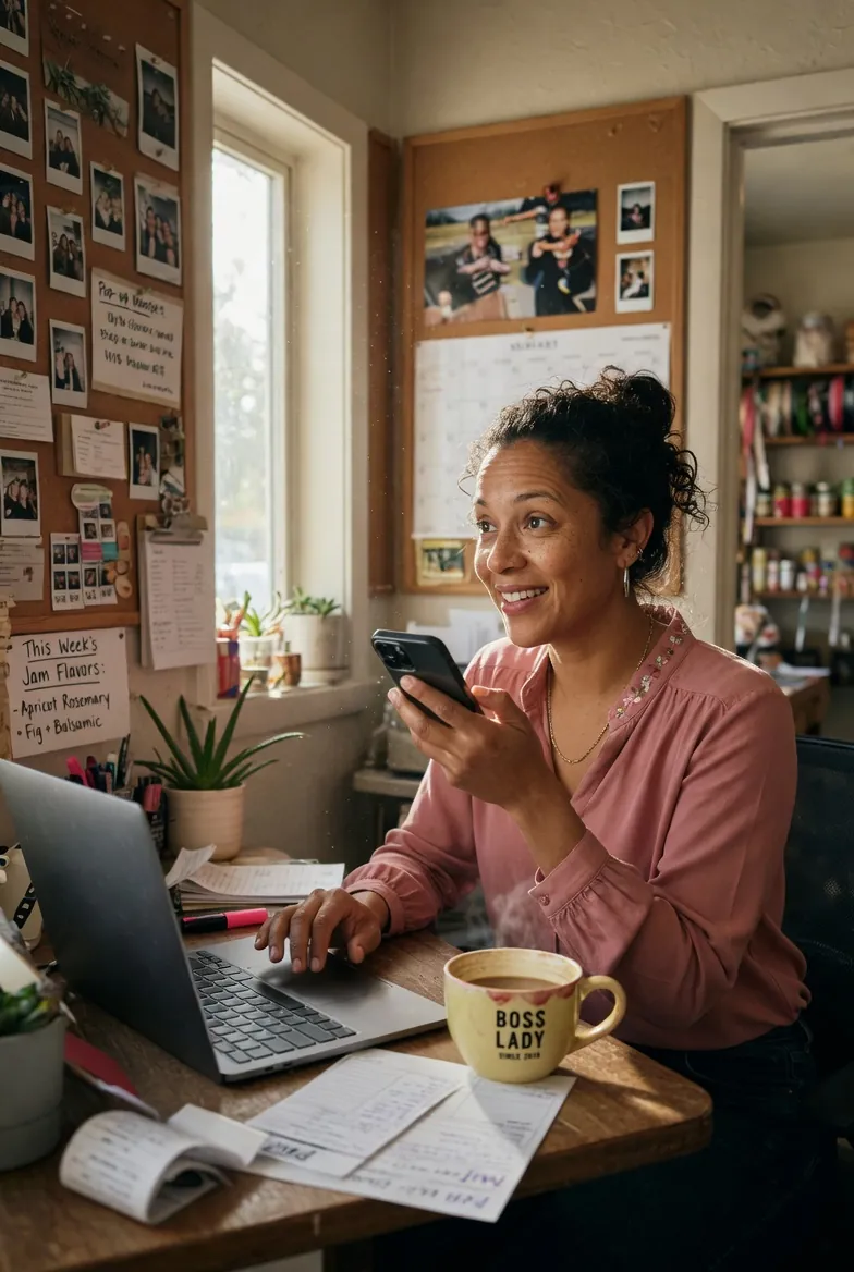 Small business owner looking up answers about funding